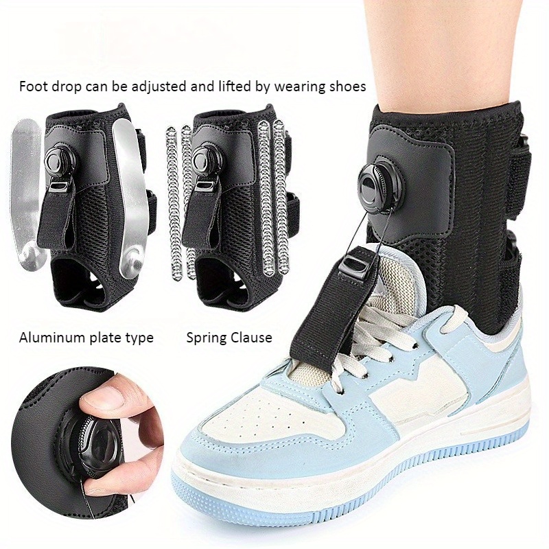Ankle Mobility Band - อุปกรณ์พยุงข้อเท้าแบบปรับได้ 1 ชิ้น สำหรับผู้มีอาการเท้าตก ใช้ได้ทั้งกลางวันและกลางคืน พร้อมแกนรองรับ