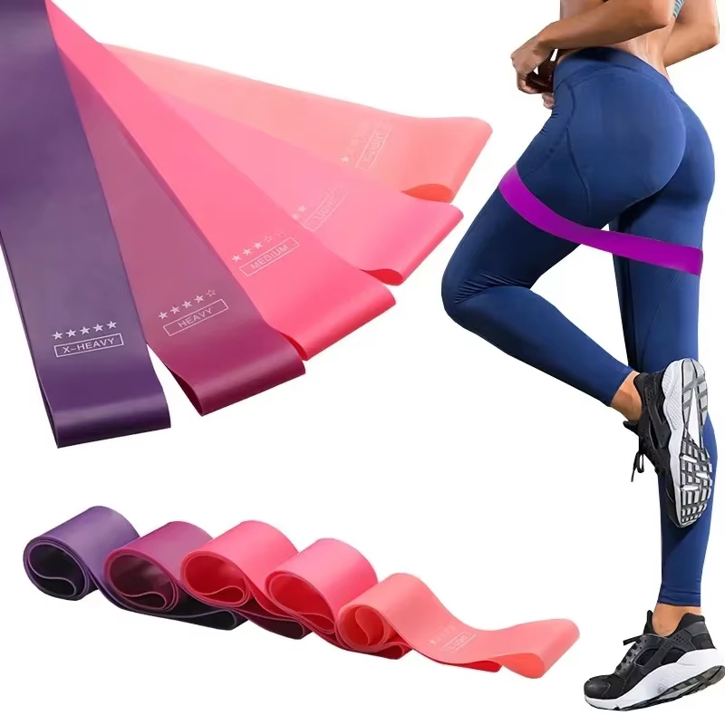 Crossfit Training Gear - ยางความต้านทานแบบพกพาอุปกรณ์ออกกําลังกายฟิตเนสโยคะยืด LOOP GYM Elastic GUM Strength