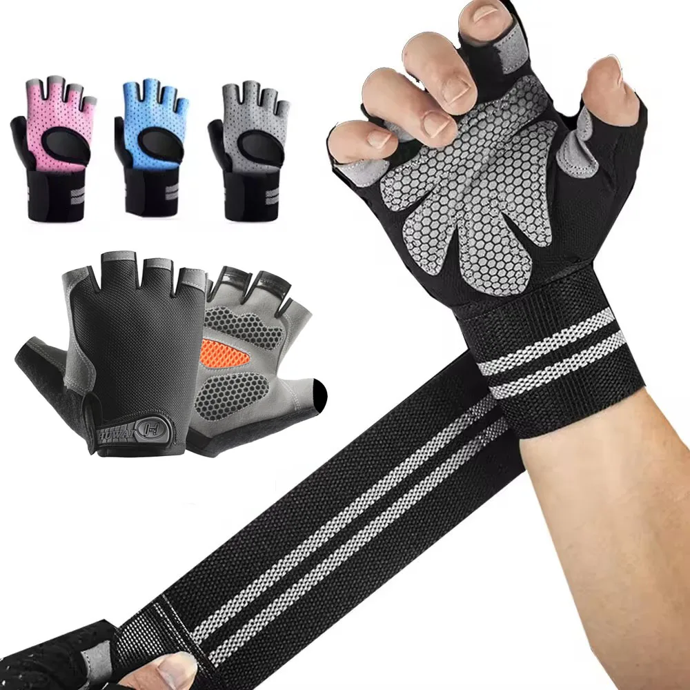 Crossfit Training Gear - 1 คู่ Half Finger GYM Fitness