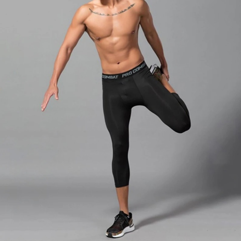 Crossfit Victory - กางเกงเลกกิ้งวิ่งผู้ชาย แห้งเร็ว กางเกงออกกำลังกาย กางเกงรัดรูปผู้ชาย กางเกงฟิตเนส กางเกงครอสฟิต