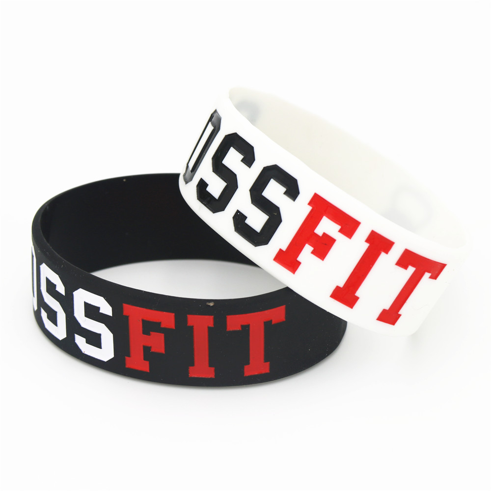 Crossfit Training Gear - 1PC ใหม่แฟชั่นเครื่องประดับ CROSS FIT สร้อยข้อมือสีดำสีขาวซิลิโคนยาง CrossFit