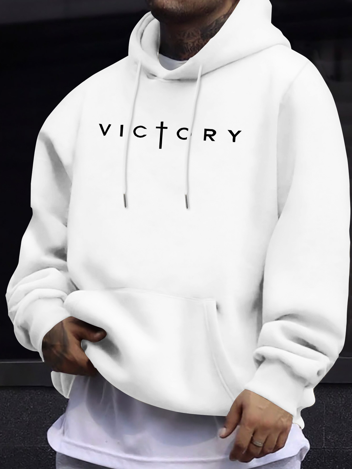 เสื้อฮู้ดพิมพ์ลายกางเขนแห่งชัย - Crossfit Victory บทวิจารณ์และราคา