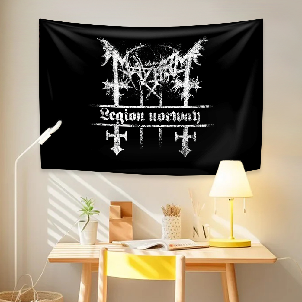 Mayhem Death Rock Band Tapestr - Crossfit Mayhem บทวิจารณ์และราคา